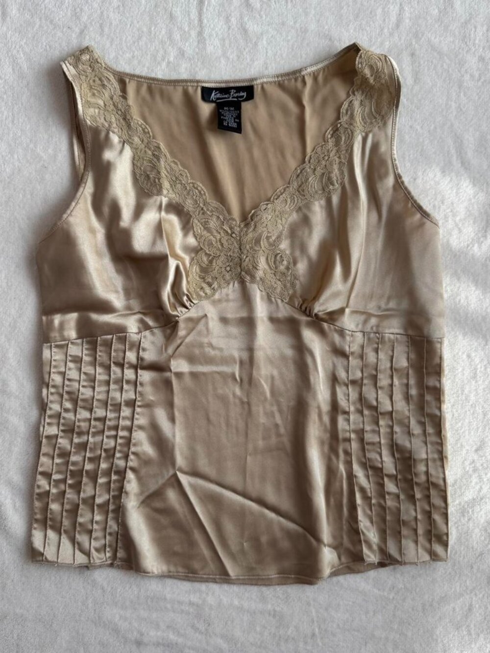 Katherine Barlay Silky Tan Top